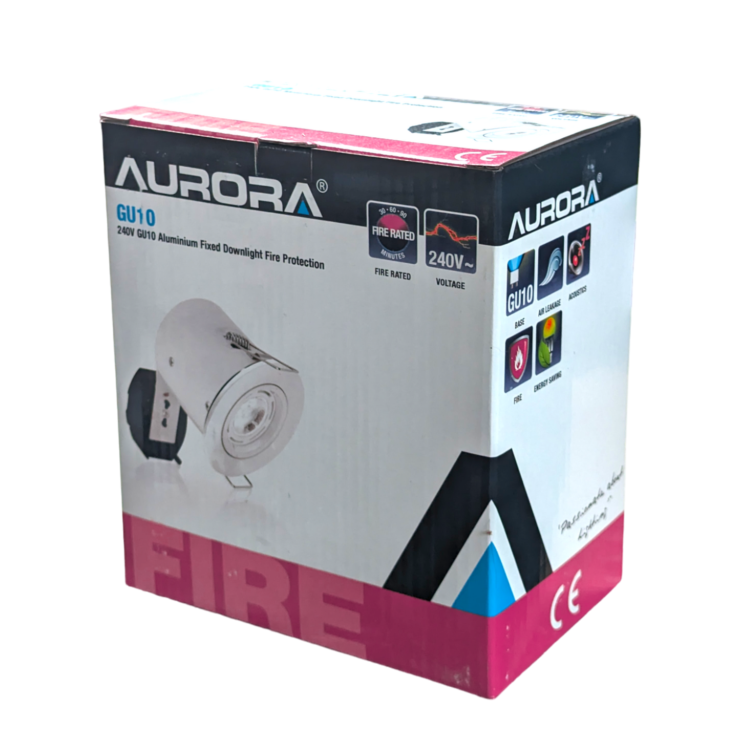 GU10 240V Aluminium Fixed Downlight Fire Protection