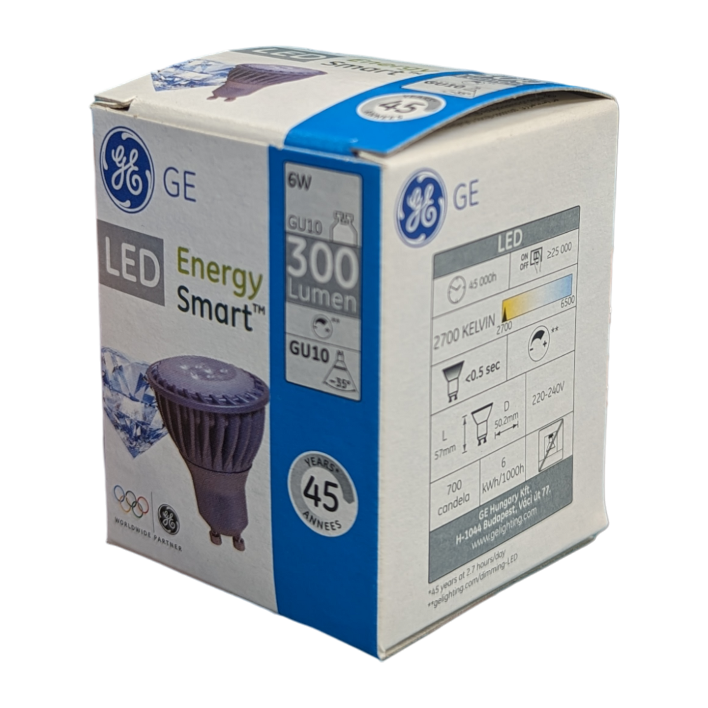 GU10 6W 4000K, 2700K LED Lamp