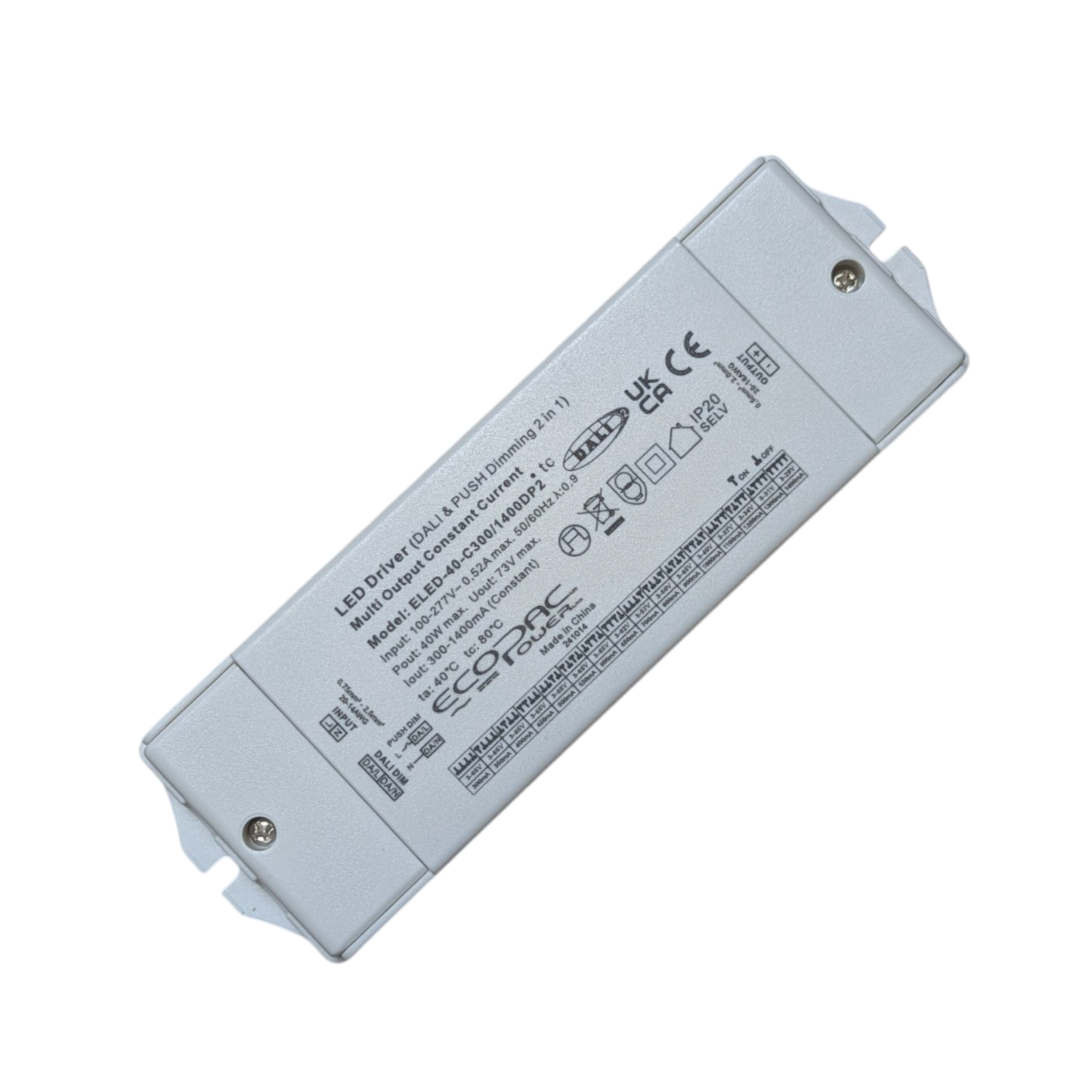 Ecopac ELED-40-C300/1400DP2 Dali LED Driver